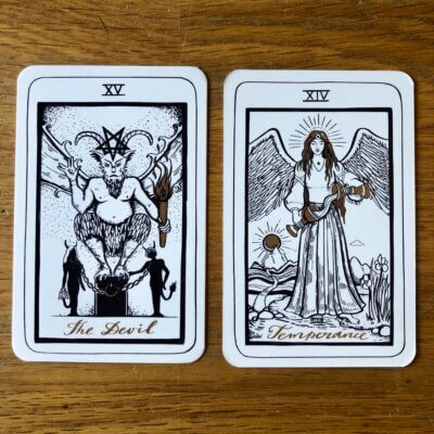 Marque-page carte de Tarot – Ange ou Démon