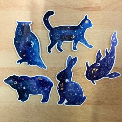 Stickers Animaux Célestes